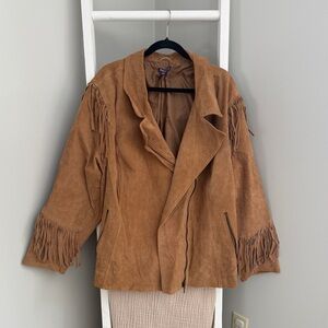 Roaman’s Suede Fringe Jacket